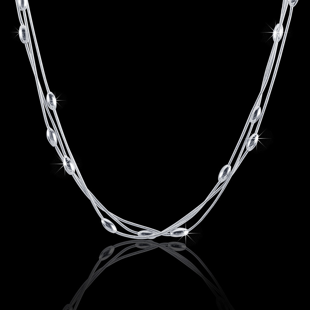 URMYLADY Vòng cổ hạt bạc 925 sang trọng cho nữ, phù hợp tiệc cưới