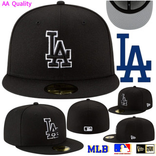 Bóng chày Major League Los Angeles Dodgers - Mũ đội sau có thể tùy chỉnh hoàn toàn, vành phẳng màu đen với họa tiết thêu - Style thời trang Mỹ