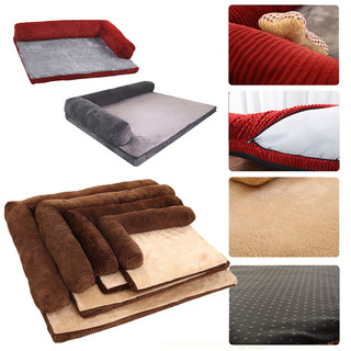 Giường cho chó Giường cho mèo - Giường Sofa chỉnh hình sang trọng ấm áp cho chó, Tổ ngủ bằng vải nhung có thể giặt được cho chó nhỏ vừa và lớn