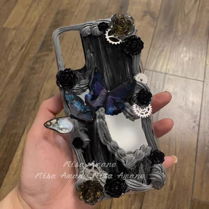 Ốp Điện Thoại Mirror Dark Keo Kem Retro Thích Hợp Cho iPhone17promax Bao Gồm Tất Cả Thích Hợp Cho iPhone16pro Chống Va Chạm Sốc @ -