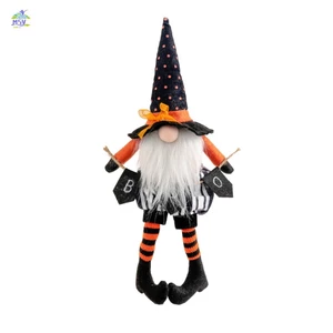 Cây Chổi Phù Thủy Trang Trí Halloween Với Mũi Đen Chân Dài Và Mũ Cao Cho Đạo Cụ Dự Tiệc