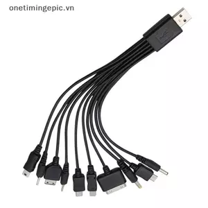 Bộ sạc cáp đa Pin VFZ Bộ chuyển đổi USB Cáp dây dữ liệu Dây 10 trong 1 Cáp truyền dữ liệu USB đa năng OTE đa năng