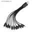 Bộ sạc cáp đa Pin VFZ Bộ chuyển đổi USB Cáp dây dữ liệu Dây 10 trong 1 Cáp truyền dữ liệu USB đa năng OTE đa năng