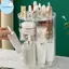 Pufangbliss 360 Xoay Acrylic Mỹ Phẩm Tổ Chức Trong Suốt Nhiều Lớp Dung Tích Lớn Trang Điểm Lưu Trữ Cho Vanity Phòng Tắm Để Bàn VN