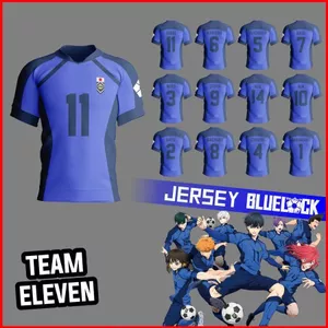 Jersey Anime Cosplay Blue Lock Team Eleven Isagi Yoichi xu hướng Áo thun ngắn tay in 3D