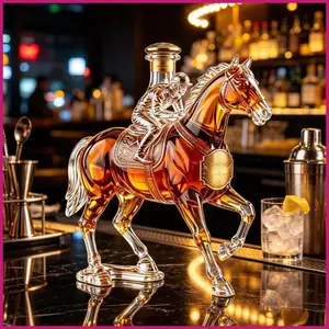 Chai Thủy Tinh Whisky 350ml Mới Lạ Ngựa Trống Thủy Tinh Kỷ Niệm Chai Rượu Cho Nhà Thanh Trưng Bày Kệ shopidaevn