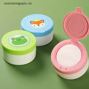 VFZ Baby Body Powder Hộp Đựng Với Bột Puff Di Động An Toàn Trống Sơ Sinh Cơ Thể Bột Hộp Bảo Quản Mỹ Phẩm Puff Holder OTE