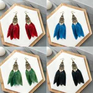Bohemian Dài Tua Rua Lông Bông Tai Ánh Sáng Sang Trọng Thời Trang Retro Phong Cách Dân Tộc Phù Hợp Với Bông Tai Nữ