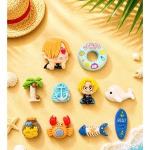 Set Charm One Piece Vinsmoke Sanji Vinsmoke Sanji Beach Vacation Collection Trang Trí Dép Cute 10 Chi Tiết
