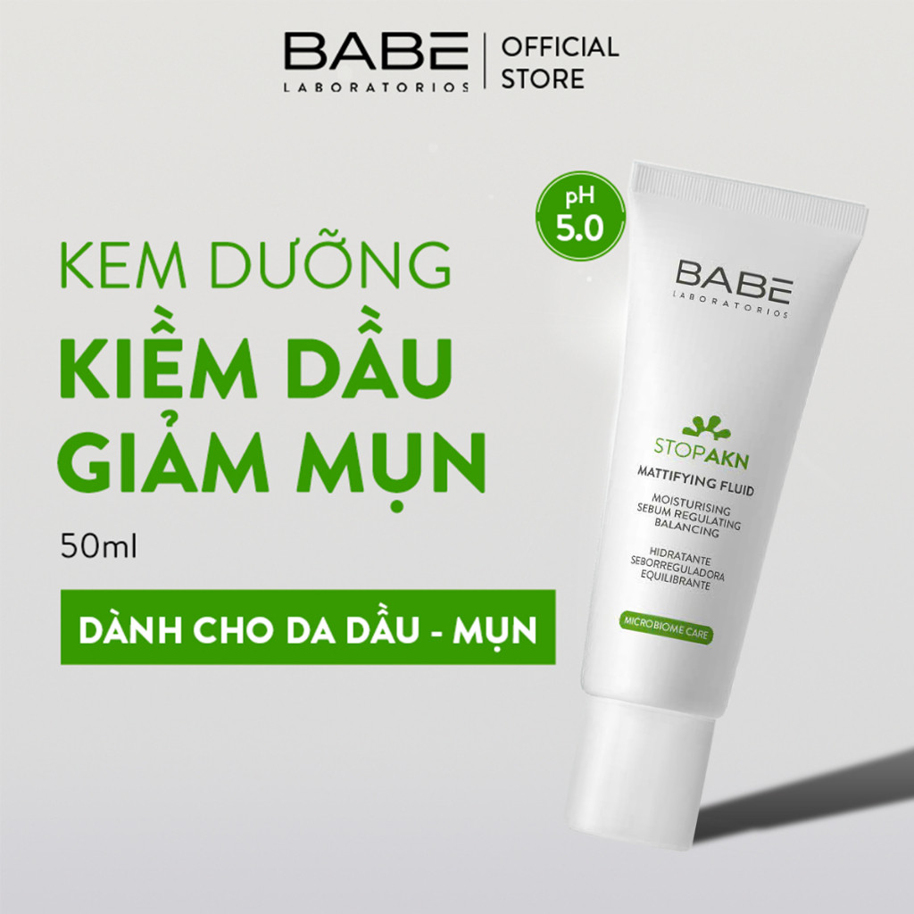 Kem Dưỡng BABE Stop AKN Mattifying Fluid 50ml