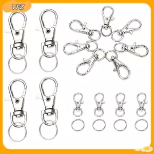VFZ 50 Chiếc Kim Loại Xoay Tôm Hùm Kẹp Móc Có Vòng Chìa Khóa DIY Trang Sức Thủ Công Louislifecool