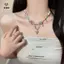 Ngôi sao đầy màu sắc Y2K Love Nelace Ngọt ngào Cool Nữ Mặt dây chuyền Hạt Nelace Xương đòn Dây chuyền Choker [Mina]