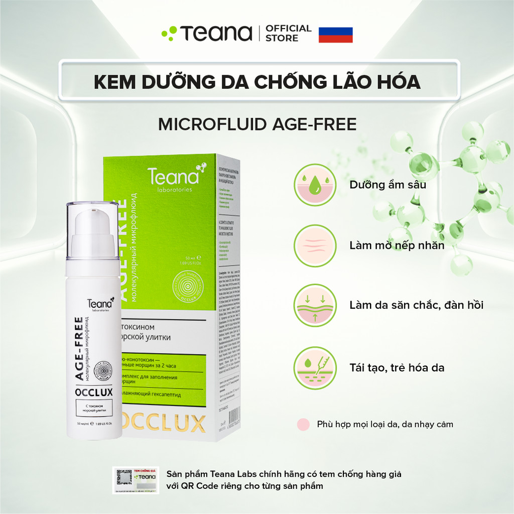 Kem dưỡng  Teana Occlux  Molecular Microfluid Age-Free chống lão hóa 50ml