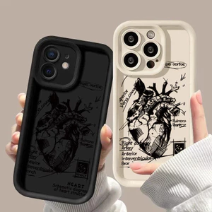 Ốp điện thoại y tế hình tim mạch sáng tạo cho Samsung Galaxy A57 A37 A27 A15 A56 A55 A16 A17 A36 A26 A35 A54 A34 A53 A07 A06 A05 A14 A12 A52 A24 A05S A23 A25 Vỏ
