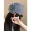 Simi Girl Phong Cách Hàn Quốc Màu Xám Ba Chiều Mũ Đầu Hoa Lớn Thời Trang Đơn Giản Mũ Mỏng
