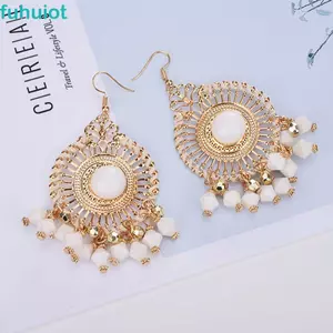 FUHUIOT Hợp Kim Retro Vintage Tua Rua Cho Nữ Dự Tiệc Quà Tặng Phụ Kiện Boho