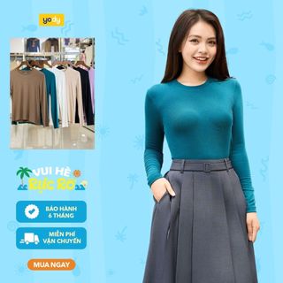 Áo body giữ nhiệt nữ cổ tròn YODY thoáng khí giữ ẩm mềm mại WCTL25F028