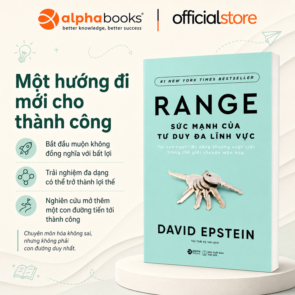 Sách - Range: Sức mạnh của tư duy đa lĩnh vực (Biết rộng để hiểu sâu) (Alpha Books)