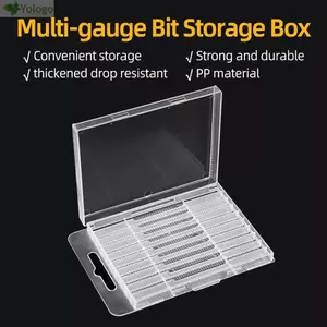 YOLOGO 1 Cái Hộp Bảo Quản Mũi Khoan, Bộ Phận Dụng Cụ Nhựa Bảo Quản, Hộp Dụng Cụ Phần Cứng Đa Năng 5 / 10 Lỗ Bền Đẹp Cho Phụ Kiện Tập Khoan Xoắn