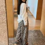 Quần in họa tiết da báo BRABRAA, Quần ống rộng co giãn eo cao, Chất lượng cao Nhẹ thoáng khí Crop Chiều dài dáng rộng vừa vặn Quần nữ