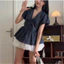 Áo sơ mi kẻ sọc cổ tim đính nơ dáng babydoll thời trang mùa hè xinh xắn SMK9844 - Hieuvy Botique