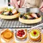 5 Chiếc Nhẫn Tart Tròn Thép Không Gỉ Chịu Nhiệt Đục Lỗ Khuôn DIY Mousse Trái Cây Bánh Tartlet Donut Khuôn Dụng Cụ Nhà Bếp