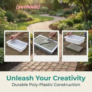 Khuôn lát sân vườn có thể tái sử dụng DIY Path Maker Bri Khuôn đá bê tông Khuôn ngoài trời Footpath Cảnh quan Công cụ làm đường bộ