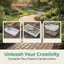 Khuôn lát sân vườn có thể tái sử dụng DIY Path Maker Bri Khuôn đá bê tông Khuôn ngoài trời Footpath Cảnh quan Công cụ làm đường bộ