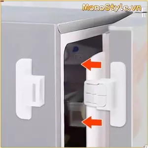 Khóa tủ lạnh MONOSTYLE, Khóa an toàn trẻ em ABS chống mở, An toàn nhà ở màu trắng