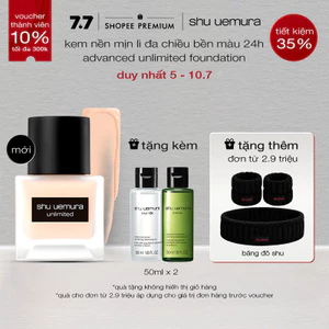 kem nền mịn lì mỏng nhẹ bền màu 24h shu uemura advanced unlimited breathable lasting foundation