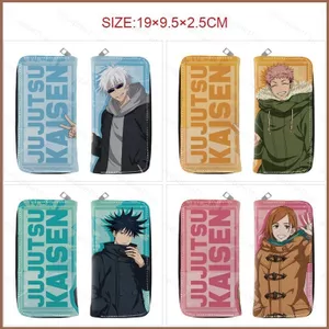 SQ11 Jujutsu Kaisen Hoạt Hình anime Dài Dây Kéo Ví Nam Túi Xách Có Dung Tích Lớn Và Nhiều Túi Đựng Thẻ
