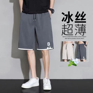 F Giả Hai Mảnh Quần Short Nam Mùa Hè Dạo Phố Băng Lụa Mỏng Thể Thao Nhanh Khô Ngoài Mặc Mùa Hè Năm Điểm Quần GLOJ