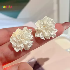 < Honeyba > 1 Cặp Mori Phong Cách Đá Cra Hoa Tai Hợp Thời Trang Niche Tính Khí Bông Tai Thời Trang Thanh Lịch Cho Nữ Cô Gái Ngọt Ngào Trang Sức Dễ Thương Đẹp