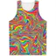 Rainbow Vortex 3D Tank Top Dành Cho Nam, In Kỹ Thuật Số Không Tay, Bông Tai Kẹp Y2K Dạo Phố Tập Gym Tee