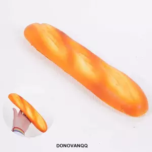 Mô hình bánh mì nhân tạo DONOVANQQ, Bánh mì giả mềm thực phẩm mô phỏng giống như thật, Đạo cụ trưng bày cửa hàng bánh 27cm Cửa hàng bánh thực tế Màn hình cửa sổ mô hình bánh dài