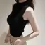 Mùa hè 2026 Phong cách Mori Niche Nửa cổ cao dệt kim Sling Phong cách ngắn Slim-fit Slimmer Look Gentle Văn học có thể mặc bên trong bên ngoài không tay Đáy Top Nữ