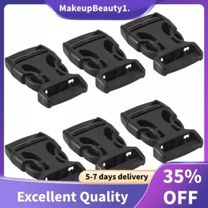 4 Kẹp khóa tháo nhanh mặt nhựa cho dây đeo vải 25mm màu đen
