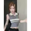 Áo Vest ngắn dệt kim sọc cổ áo Polo mùa hè 2026 Slim-fit thon gọn hơn Nhìn giảm tuổi tác phù hợp có thể mặc một mình Kéo không tay