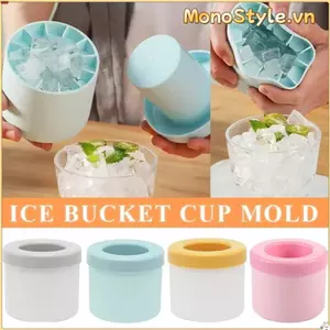 MONOSTYLE Ice Bucket, Khuôn làm đá viên silicon có thể tái sử dụng, Khay đá hình trụ đông lạnh nhanh sáng tạo Mùa hè DIY Tủ lạnh Máy làm đá đóng băng