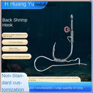 ORDOBOX 10 chiếc Móc câu bằng thép carbon cao, Móc mồi tôm sống bằng thép carbon cao khoảng cách rộng, 2024 Pickerel Soft Worm Wacky Weedless Worm Fishing Hook Câu cá biển