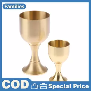 Đồng Chalice Cup Cotail Glass Cốc Đồng thau Đồ uống Tumbler Đồng thau Cốc kim loại Rượu Cốc cho bữa tiệc Phụ kiện gia đình