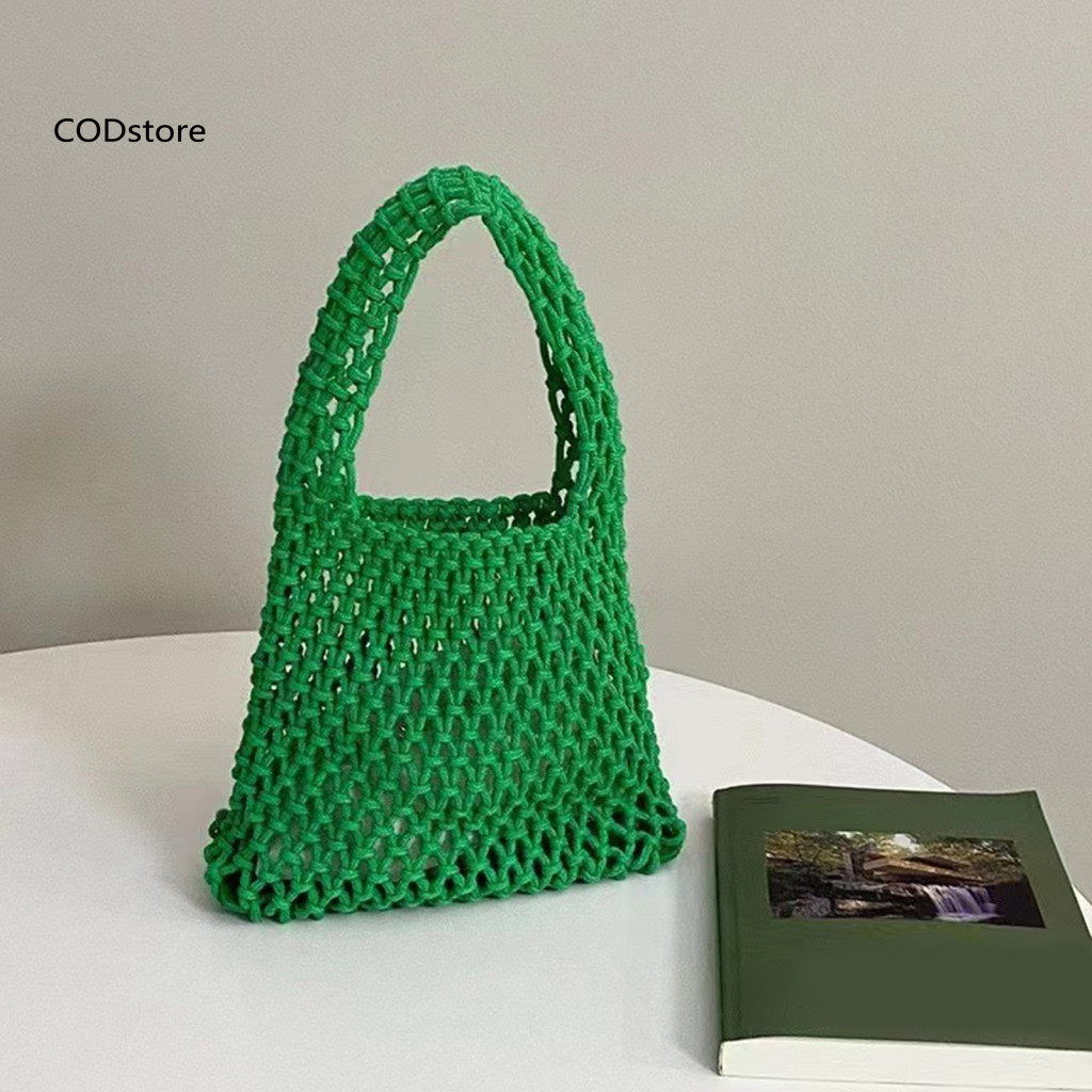 Túi đi biển KDC Rỗng Túi xách dây cotton chất lượng cao Túi xách dây cotton dệt tay bện dây đeo cổ tay Túi Tote – Túi xách rỗng nhẹ dành cho nữ Hoàn hảo cho du lịch