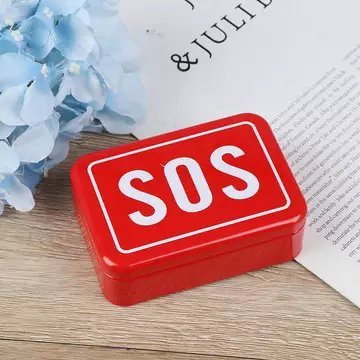 JULYHOT Thuốc sơ cứu Hộp sắt Bộ dụng cụ y tế Bộ dụng cụ sinh tồn ngoài trời Bộ hộp kim loại gia đình Massivedeals