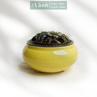 Lư Xông Nụ Trầm Hương 3 Lành Bằng Sứ Cao Cấp Cao Màu Phong Thủy Trang Trí Bàn Thờ Dâng Hương