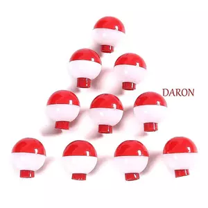 DARON Bóng Phao Câu Cá, Bóng Phao Nhựa Cứng Câu Cá Mini Bobber Phao Bộ, Phao Câu Cá Bobbers Tròn Phao Tiện Ích Màu Đỏ Trắng Câu Cá Dụng Cụ Nổi Dụng Cụ Câu Cá