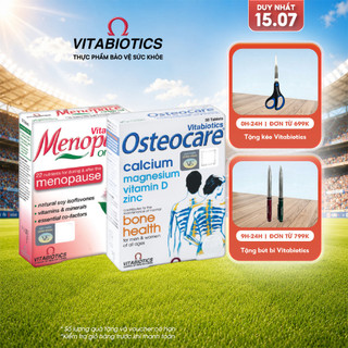 Bộ TPBVSK Osteocare Tablets - Hỗ Trợ Xương Chắc Khỏe & Menopace - Hỗ Trợ Cân Bằng Nội Tiết Tố Nữ Vitabiotics