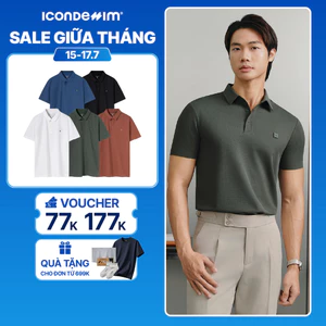 Áo polo nam PROCOOL ICONDENIM form slim-fit, công nghệ hạt làm mát thoáng khí, co giãn 4 chiều, vải mịn ít nhăn PLID0153