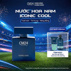 Nước Hoa Nam CM24 FOR COOLMEN ICONIC COOL Hương Tươi Mát, Trẻ Trung, Lưu Hương 8H 50ml