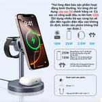 Đế sạc không dây 3 trong 1 DiGi Domain Qi2.2 25W Đế sạc làm mát không khí TEC được chứng nhận cho iPhone 17 / 16 / 15 Apple Watch, AirPods — ảnh 8
