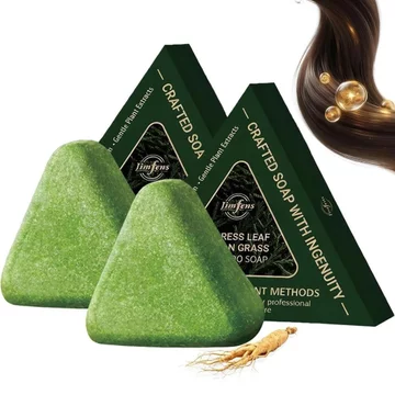 2 Gói Xà Phòng Dầu Gội Tam Giác Tự Nhiên, Bảy Loại Xà Phòng Dầu Gội Xanh Tự Nhiên, Xà Phòng Dầu Gội Cỏ Đen, Chất Làm Mềm Chăm Sóc Tóc Mạnh Mẽ, Thích Hợp Cho Mọi Loại Tóc Xà Phòng Dầu Gội Dầu